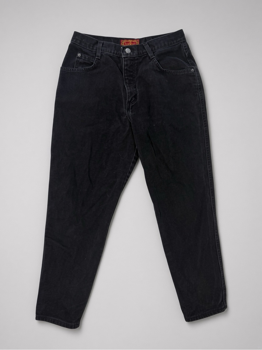 Vintage Bonjour High Rise Black Mom Jeans 11/12P Made in USA 100% Cotton